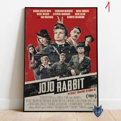Jojo Rabbit Poster, Roman Griffin Davis Wall Art, Rolled Canvas Print, Movie Poster Gift Meaningful Gift For Family Gift For Boyfriend Valentine Gift Birthday Gift Holiday Gift