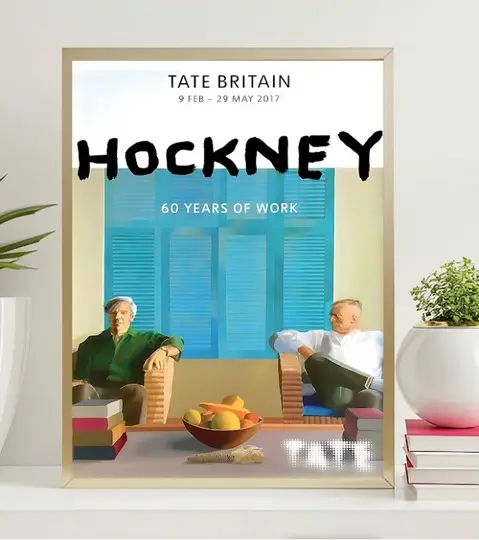 David Hockney Exhibition Art Poster Meaningful Gift For Family Gift For Boyfriend Valentine Gift Birthday Gift Holiday Gift