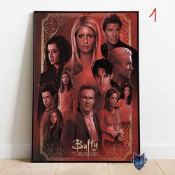 Buffy the Vampire Slayer Poster, Buffy Summers Wall Art, Rolled Canvas Print, TV Series Poster Gift Meaningful Gift For Family Gift For Boyfriend Valentine Gift Birthday Gift Holiday Gift
