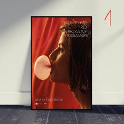 Three Colors Red Movie Poster Meaningful Gift For Family Gift For Boyfriend Valentine Gift Birthday Gift Holiday Gift
