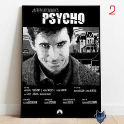 Psycho Poster, Anthony Perkins Wall Art, Rolled Canvas Print, Movie Poster Gift Meaningful Gift For Family Gift For Boyfriend Valentine Gift Birthday Gift Holiday Gift