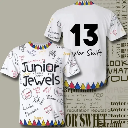 Junior Jewels Shirt, Custom Name and Number Taylor Shirt, You Belong With Me Meaningful Gift For Family Gift For Boyfriend Valentine Gift