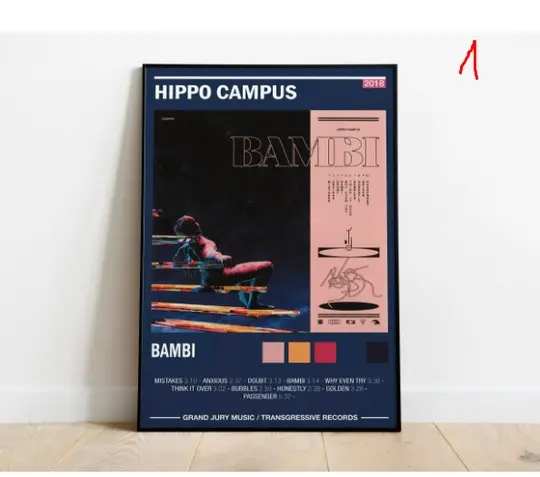 Hippo Campus - Bambi - Album Poster Meaningful Gift For Family Gift For Boyfriend Valentine Gift Birthday Gift Holiday Gift
