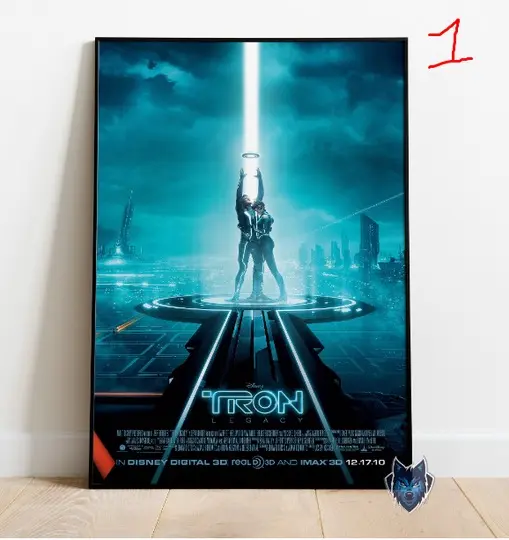 Tron Poster, Jeff Bridges Wall Art, Rolled Print, Movie Poster Gift Meaningful Gift For Family Gift For Boyfriend Valentine Gift Birthday Gift Holiday Gift