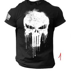 Military Punisher Patriotic Skull dropped 3D T-Shirt Meaningful Gift For Family Gift For Boyfriend Valentine Gift