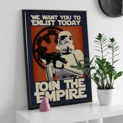 Star Wars Poster, Join the Empire Stormtrooper Poster Meaningful Gift For Family Gift For Boyfriend Valentine Gift Birthday Gift Holiday Gift