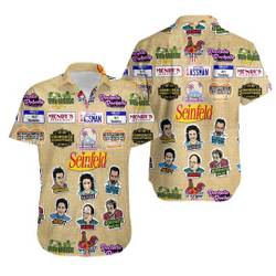 Seinfeld 1989 Sitcom 3D Printed Hawaiian Shirt, Summer Vacation Hawaiian Shirt Gift For Your Girlfriend Boyfriend Gift For Love Gift For Friend Best Valentine Present Holiday Gift