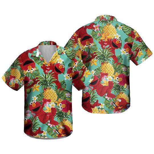 Sesame Street Elmo Hawaiian Shirt Gift For Your Girlfriend Boyfriend Gift For Love Gift For Friend Best Valentine Present Holiday Gift