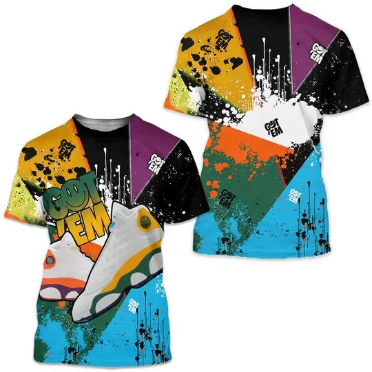 Shirt To Match Jordan 13 GS Playground - Got Em Shoes Smile - GS Playground 13s 3D Shirt Meaningful Gift For Family Gift For Boyfriend Valentine Gift