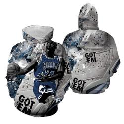 Shirt To Match Jordan 6 Retro Georgetown - Got Em Shoes Goat - Georgetown 6s 3D Hoodie