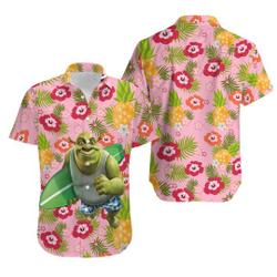 Shrek Hawaiian Aloha Shirt, Hawaiian Shirt, Disney Trip 2023, Animal Kingdom Hawaiian Gift For Your Girlfriend Boyfriend Gift For Love Gift For Friend Best Valentine Present Holiday Gift