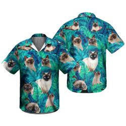 Siamese Cat Hawaiian Shirts, Summer Shirts Gift For Your Girlfriend Boyfriend Gift For Love Gift For Friend Best Valentine Present Holiday Gift