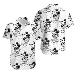 Sketch of Mickey Mouse Hawaiian Shirt Gift For Your Girlfriend Boyfriend Gift For Love Gift For Friend Best Valentine Present Holiday Gift