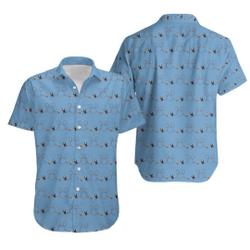 Slinky Dog inspired  Print Button Up Hawaiin Shirt Gift For Your Girlfriend Boyfriend Gift For Love Gift For Friend Best Valentine Present Holiday Gift