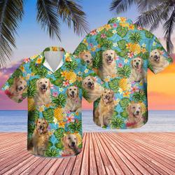 Smiling Retriever Tropical Hawaiian Shirt Gift For Your Girlfriend Boyfriend Gift For Love Gift For Friend Best Valentine Present Holiday Gift