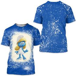 Smurfette- Bleached Sublimated 3D Shirt Meaningful Gift For Family Gift For Boyfriend Valentine Gift