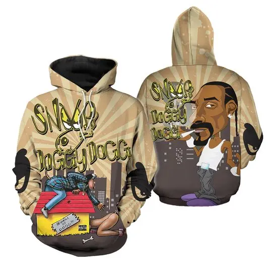 Snoop Doggy Dogg Vintage vintage comic Vintage 90's Style Hoodie 3D