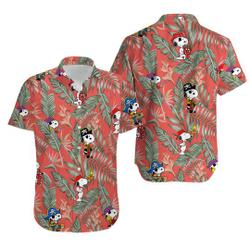 Snoopy Hawaiian Shirt,Disney Hawaiian Shirt, Aloha Hawaiian Shirt, Vacation Hawaiian Shirt Gift For Your Girlfriend Boyfriend Gift For Love Gift For Friend Best Valentine Present Holiday Gift