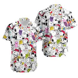 Snoopy Lough Commemorative 3D Print Hawaiian Shirt Gift For Your Girlfriend Boyfriend Gift For Love Gift For Friend Best Valentine Present Holiday Gift