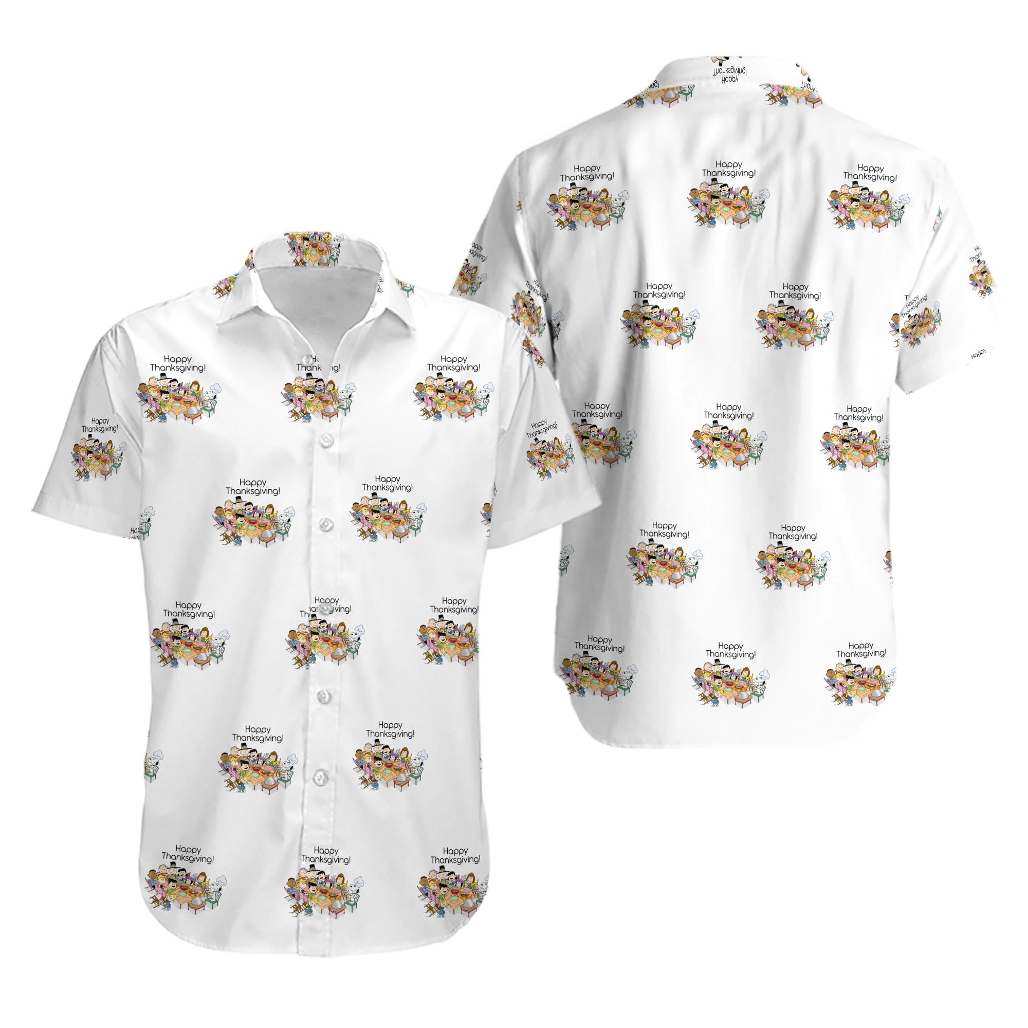 Snoopy thanksgiving Hawaiians Shirt Gift For Your Girlfriend Boyfriend Gift For Love Gift For Friend Best Valentine Present Holiday Gift