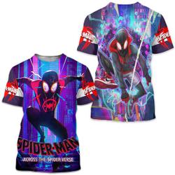 Spider Man Across City Color Spider Man Marvel 3D Shirt Meaningful Gift For Family Gift For Boyfriend Valentine Gift
