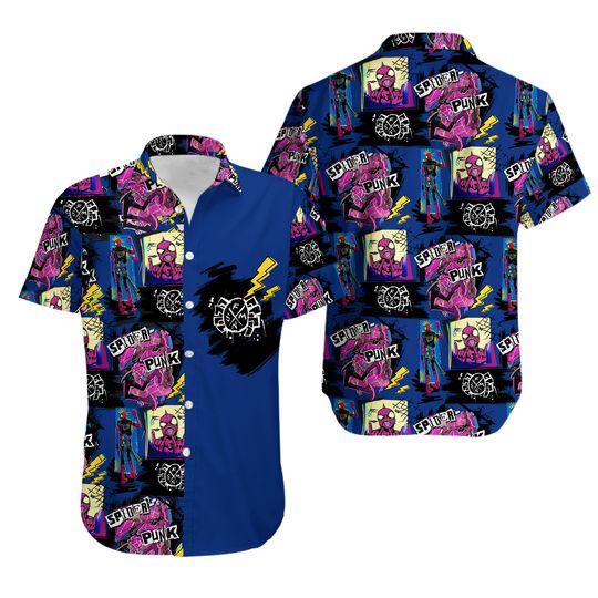 Spider Punk Men's Hawaiian Shirt Gift For Your Girlfriend Boyfriend Gift For Love Gift For Friend Best Valentine Present Holiday Gift
