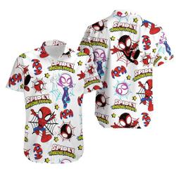 Spidey and His Amazing Friends Hawaiian Shirt Gift For Your Girlfriend Boyfriend Gift For Love Gift For Friend Best Valentine Present Holiday Gift