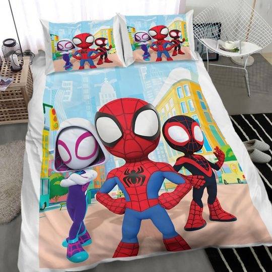 Spidey and His Bedding Set Home DecorGift For Your Girlfriend Boyfriend Gift For Love Gift For Friend Best Valentine Present Holiday Gift