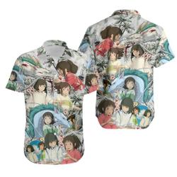Spirited Away Hawaiian Shirt Aloha Shirt For Men Women | Limited Edition Perfect Gift Gift For Your Girlfriend Boyfriend Gift For Love Gift For Friend Best Valentine Present Holiday Gift