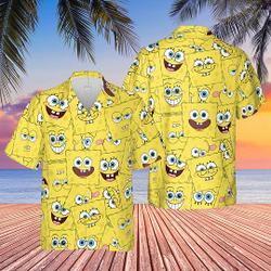 SpongeBob SquarePants Hawaiian Shirt Gift For Your Girlfriend Boyfriend Gift For Love Gift For Friend Best Valentine Present Holiday Gift