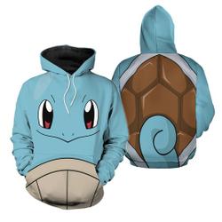 Squirtle 3D Hoodie, PKM Squirtle Wartortle Blastoise Cosplay