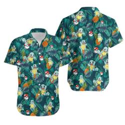 Squirtle Tropical Hawaiian Shirt Gift For Your Girlfriend Boyfriend Gift For Love Gift For Friend Best Valentine Present Holiday Gift