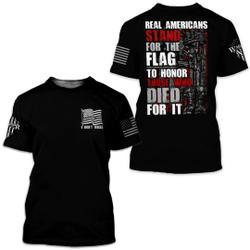 Stand For The Flag 3D Tshirt Meaningful Gift For Family Gift For Boyfriend Valentine Gift