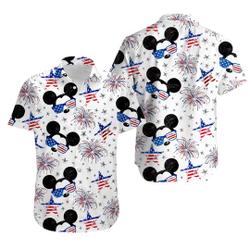 Star Mickey America Flag Hawaiian Shirt Gift For Your Girlfriend Boyfriend Gift For Love Gift For Friend Best Valentine Present Holiday Gift