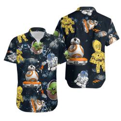 Star War Character Dark Flower Hawaiian Shirt, Anime Hawaiian Shirt Gift For Your Girlfriend Boyfriend Gift For Love Gift For Friend Best Valentine Present Holiday Gift