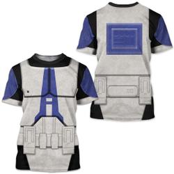 Star Wars Costume, The 501st Legion Shirt, Clone Trooper Costume 3D T-shirt Meaningful Gift For Family Gift For Boyfriend Valentine Gift