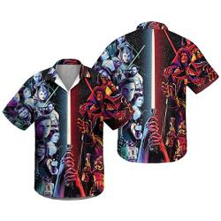 Star Wars Hawaiian Shirt, Star Wars Button Up Shirt Gift For Your Girlfriend Boyfriend Gift For Love Gift For Friend Best Valentine Present Holiday Gift