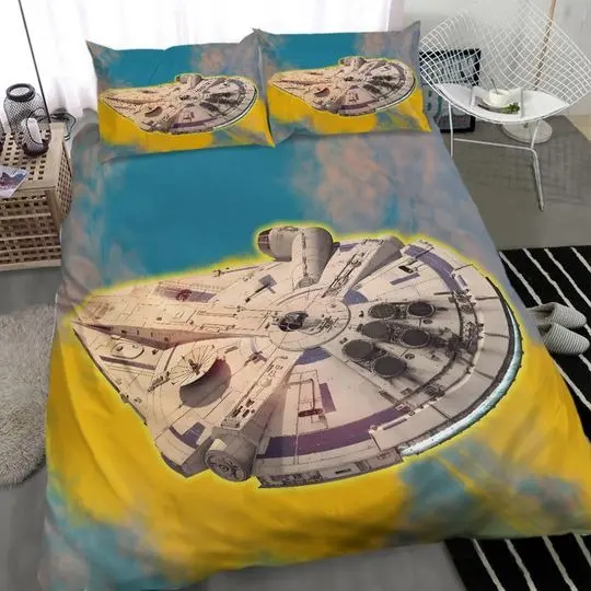 Star Wars Millennium Falcon Bedding Set Gift For Your Girlfriend Boyfriend Gift For Love Gift For Friend Best Valentine Present Holiday Gift