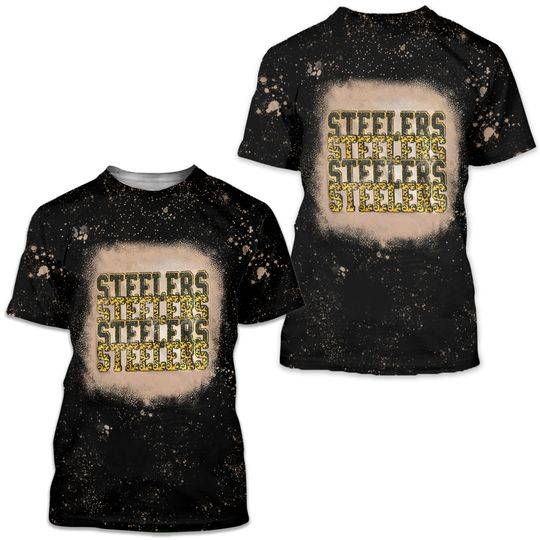 Steeler Bleached 3D T Shirt Meaningful Gift For Family Gift For Boyfriend Valentine Gift