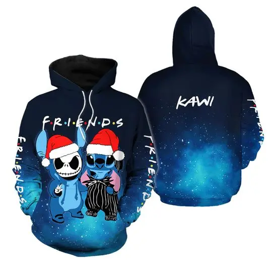 Stitch and Jack Skellington Halloween Hoodies