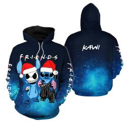 Stitch and Jack Skellington Halloween Hoodies