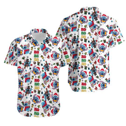 Stitch Christmas Hawaiian Shirt Gift For Your Girlfriend Boyfriend Gift For Love Gift For Friend Best Valentine Present Holiday Gift