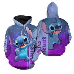 Stitch galaxy all over printed 3d Hoodie