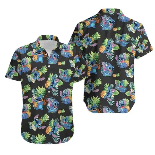 Stitch Hawaiian Men Shirt Gift For Your Girlfriend Boyfriend Gift For Love Gift For Friend Best Valentine Present Holiday Gift