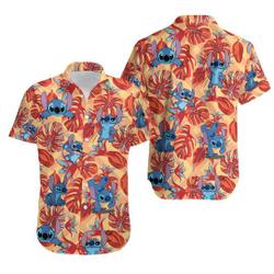 Stitch Hawaiian Shirt, Disney Hawaiian Shirt Gift For Your Girlfriend Boyfriend Gift For Love Gift For Friend Best Valentine Present Holiday Gift