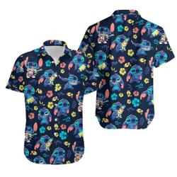 Stitch Hawaiian Shirt, Disney Hawaiian Shirt Gift For Your Girlfriend Boyfriend Gift For Love Gift For Friend Best Valentine Present Holiday Gift
