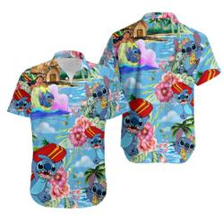 Stitch Hawaiian Shirt, Lilo and Stitch Beach Shirt Gift For Your Girlfriend Boyfriend Gift For Love Gift For Friend Best Valentine Present Holiday Gift