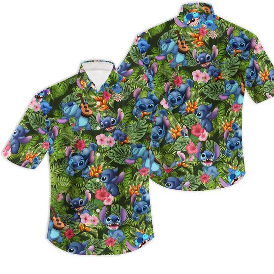 Stitch Hawaiian Shirt, Lilo & Stitch Aloha Hawaiian Shirt, Summer Hawaii Shirt Gift For Your Girlfriend Boyfriend Gift For Love Gift For Friend Best Valentine Present Holiday Gift