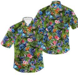 Stitch Hawaiian Shirt, Lilo & Stitch Aloha Hawaiian Shirt, Summer Hawaii Shirt Gift For Your Girlfriend Boyfriend Gift For Love Gift For Friend Best Valentine Present Holiday Gift