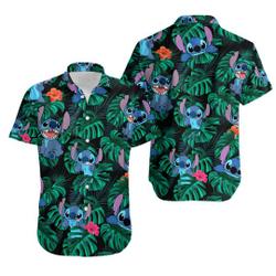 Stitch Shirt, Stitch Tropical Hawaiian Shirt Gift For Your Girlfriend Boyfriend Gift For Love Gift For Friend Best Valentine Present Holiday Gift
